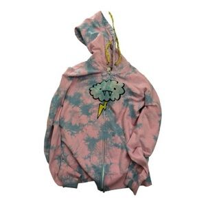 Harajuku mediumKids Pink and Blue Cloud Hoodie